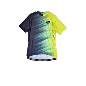 Sponeed Mens Cycling Jersey XXXL Green Black Short Sleeve Full Zip Breathable UV